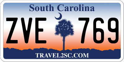 SC license plate ZVE769
