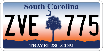 SC license plate ZVE775
