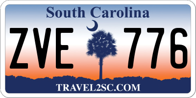 SC license plate ZVE776