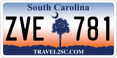 SC license plate ZVE781