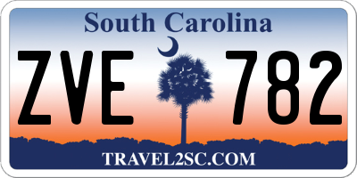 SC license plate ZVE782