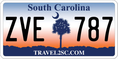 SC license plate ZVE787