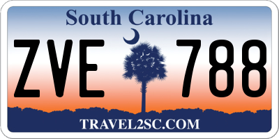 SC license plate ZVE788