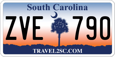 SC license plate ZVE790