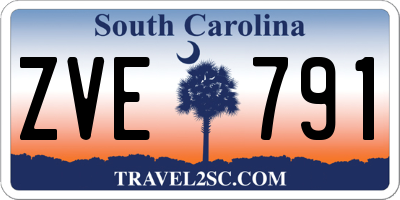 SC license plate ZVE791