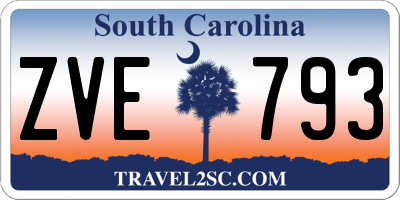 SC license plate ZVE793