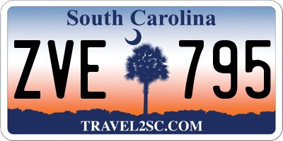SC license plate ZVE795