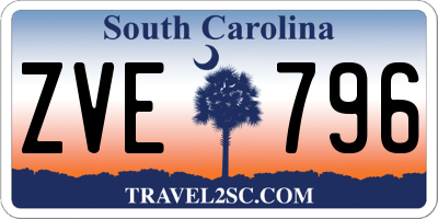SC license plate ZVE796