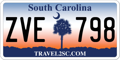 SC license plate ZVE798