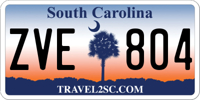 SC license plate ZVE804