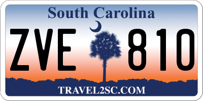 SC license plate ZVE810