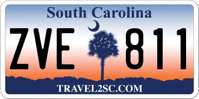 SC license plate ZVE811