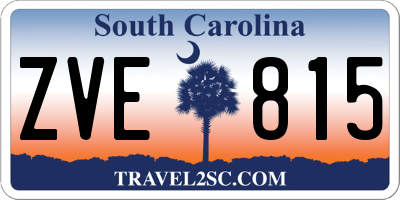 SC license plate ZVE815
