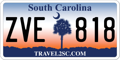 SC license plate ZVE818