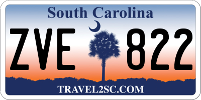 SC license plate ZVE822