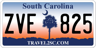 SC license plate ZVE825