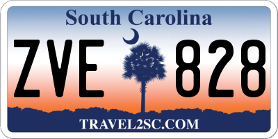 SC license plate ZVE828