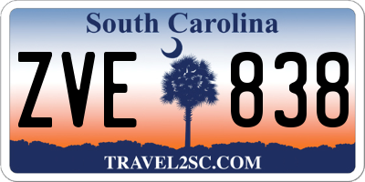 SC license plate ZVE838