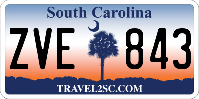 SC license plate ZVE843
