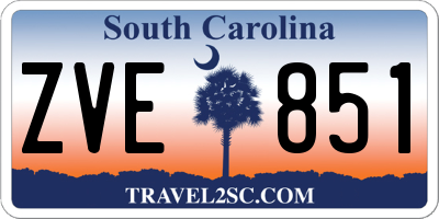 SC license plate ZVE851
