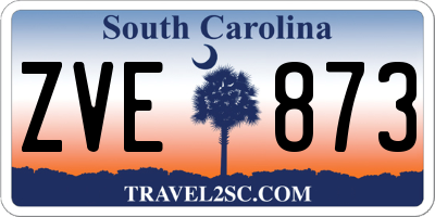 SC license plate ZVE873