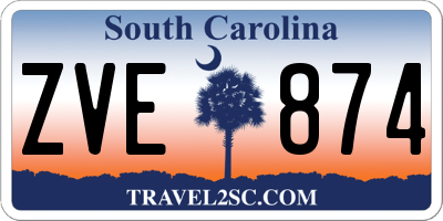 SC license plate ZVE874