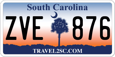 SC license plate ZVE876