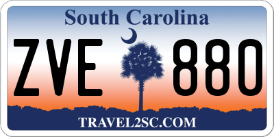 SC license plate ZVE880