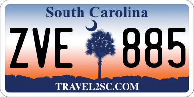 SC license plate ZVE885