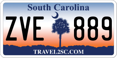 SC license plate ZVE889