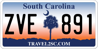 SC license plate ZVE891