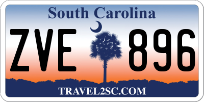 SC license plate ZVE896