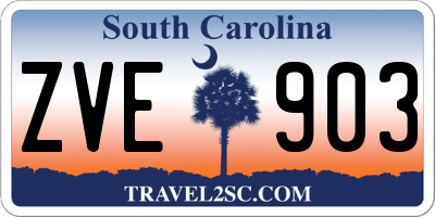 SC license plate ZVE903