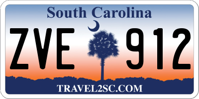 SC license plate ZVE912