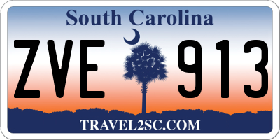 SC license plate ZVE913