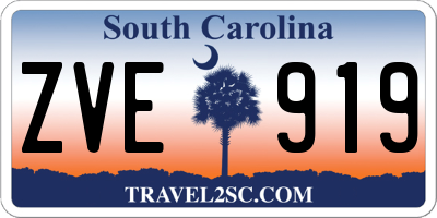 SC license plate ZVE919