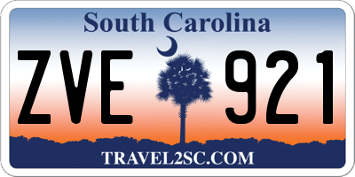 SC license plate ZVE921