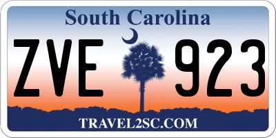SC license plate ZVE923