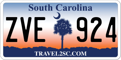 SC license plate ZVE924