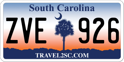 SC license plate ZVE926