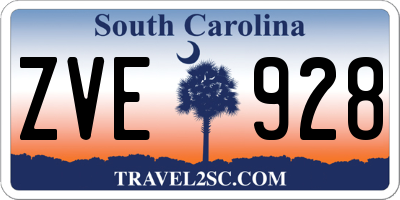 SC license plate ZVE928