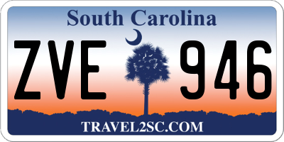 SC license plate ZVE946