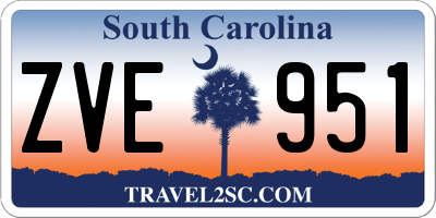 SC license plate ZVE951