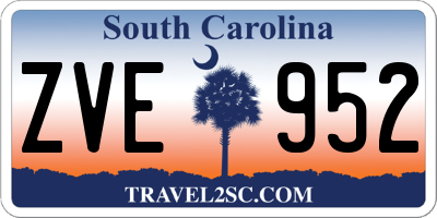 SC license plate ZVE952