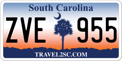 SC license plate ZVE955