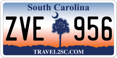 SC license plate ZVE956