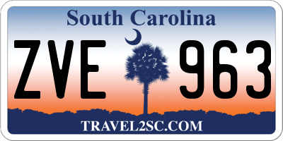 SC license plate ZVE963