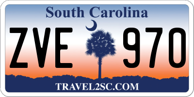 SC license plate ZVE970