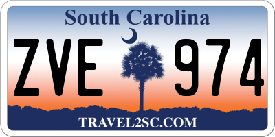 SC license plate ZVE974