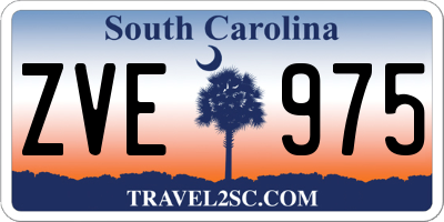 SC license plate ZVE975